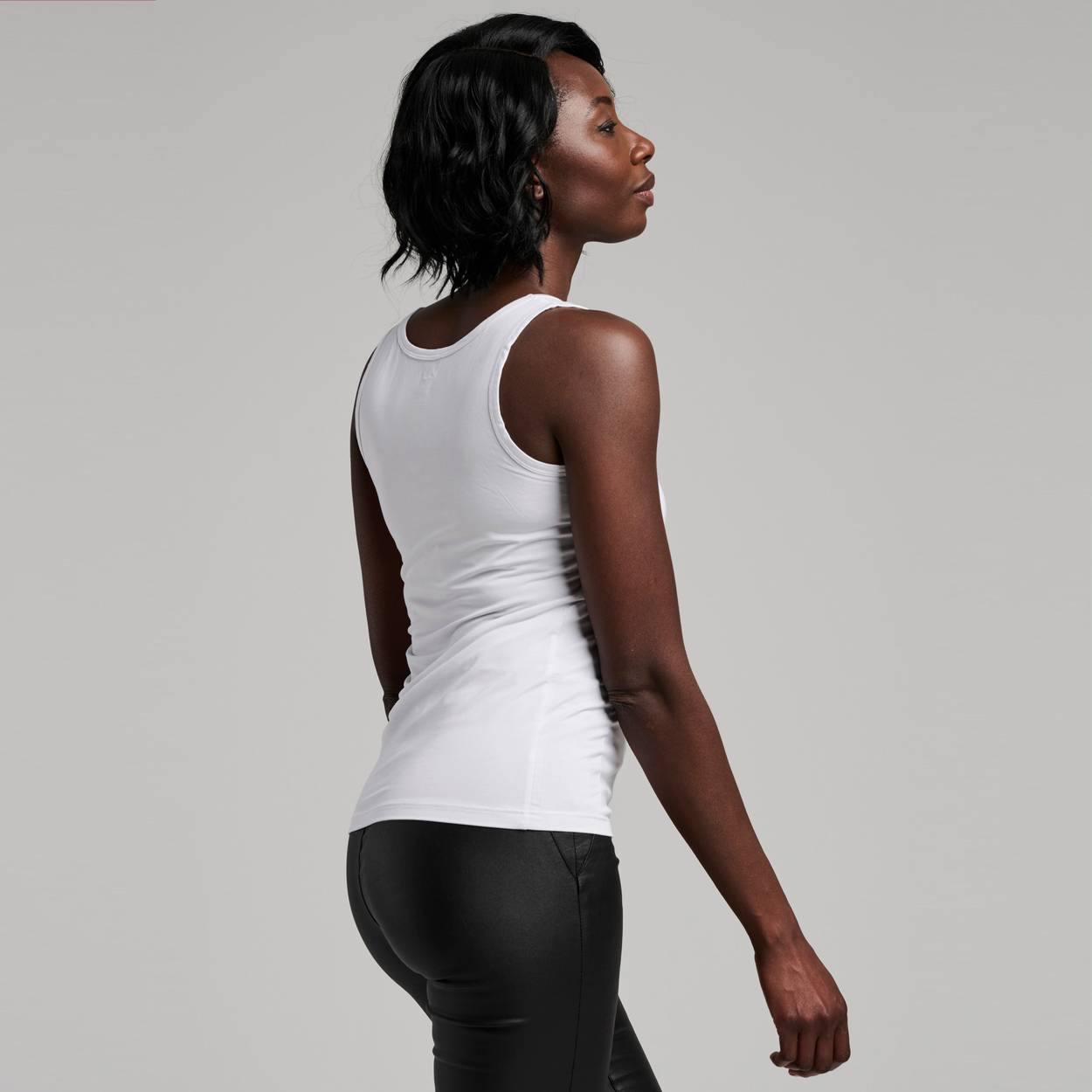 Base singlet, hvit - 2 pk